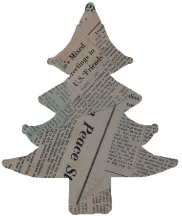 Newspaper Textured Tree