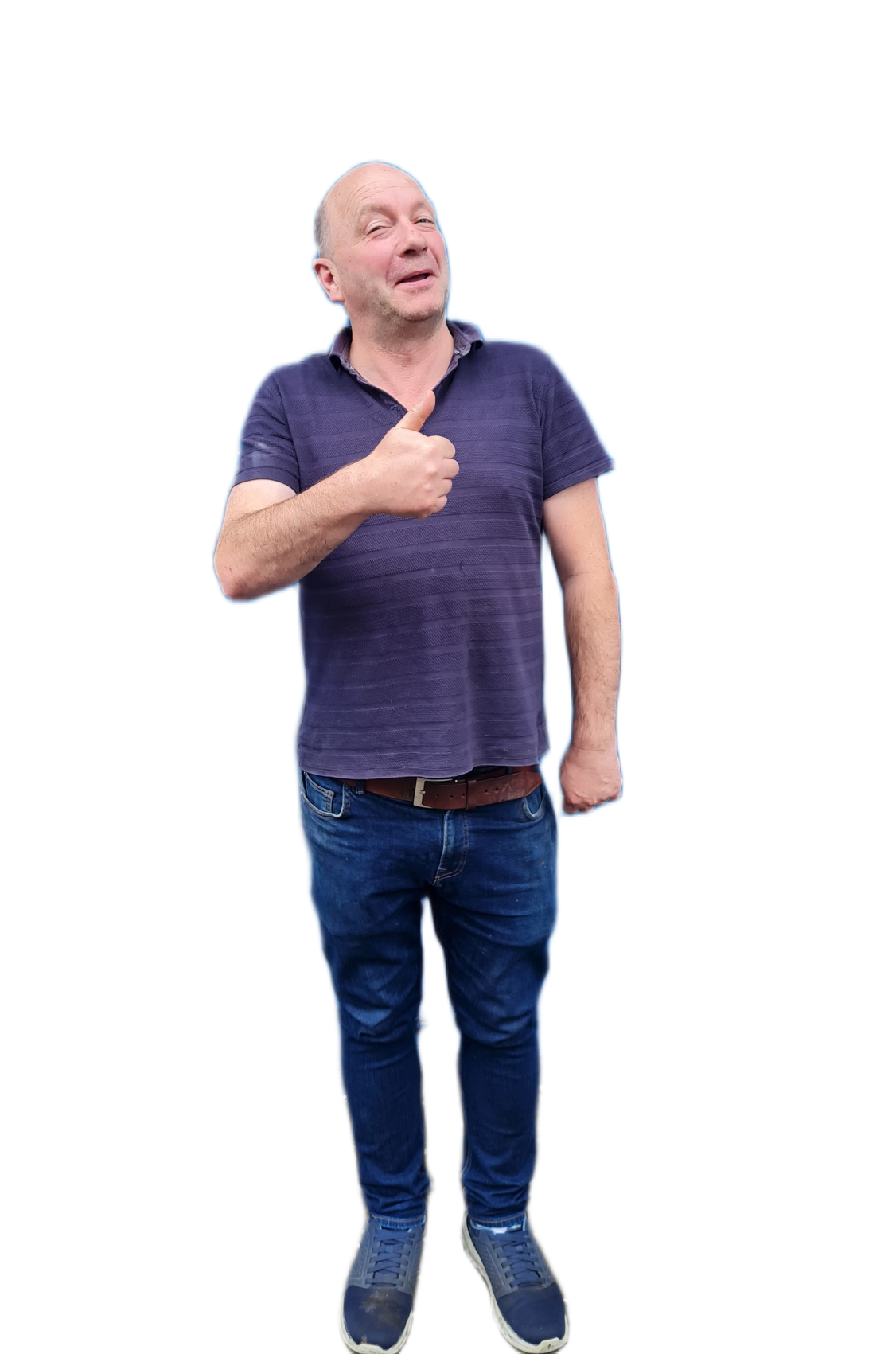 owner doing a thumbs up