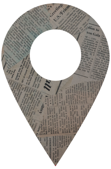 Newspaper Textured Location Pin